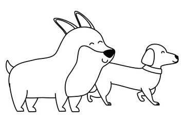 Dogs cartoonsdesign vector illustrator vector illustrator