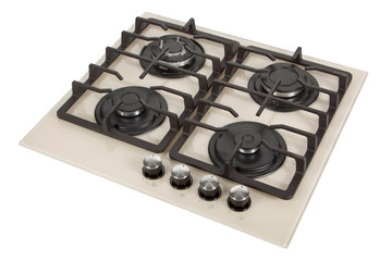 kitchen gas stove isolated on white background