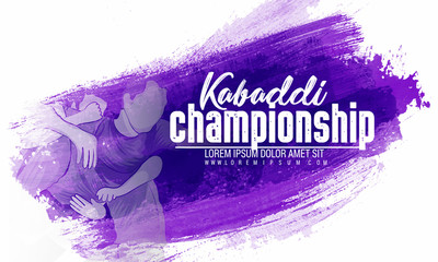 Concept Of Playing Kabaddi Banner Buy This Stock Vector And