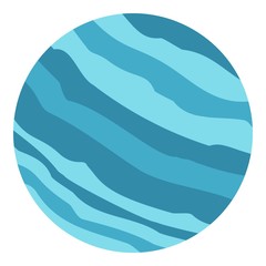 Blue planet icon. Flat illustration of blue planet vector icon for web design
