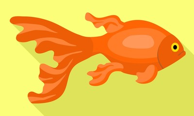 Goldfish icon. Flat illustration of goldfish vector icon for web design