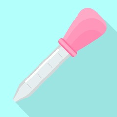 Chemical pipette icon. Flat illustration of chemical pipette vector icon for web design