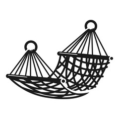 Tropical hammock icon. Simple illustration of tropical hammock vector icon for web design isolated on white background