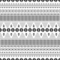 Tribal ethnic embroidery geometric shapes seamless vector pattern. Stitched textured shapes background.