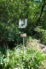 Path of hope. The Shrine of the Corona, sanctuary in Spiazzi in Italy