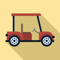 Golf car icon. Flat illustration of golf car vector icon for web design