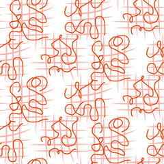 Seamless grid texture with geometric abstract shapes vector.