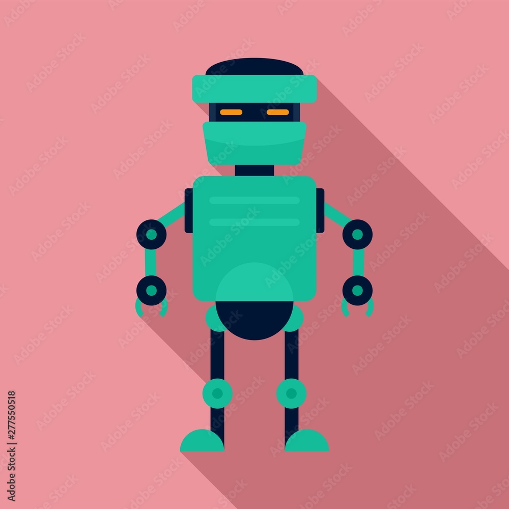 Poster artificial robot icon. flat illustration of artificial robot vector icon for web design