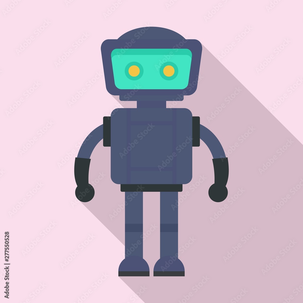 Poster bot robot icon. flat illustration of bot robot vector icon for web design