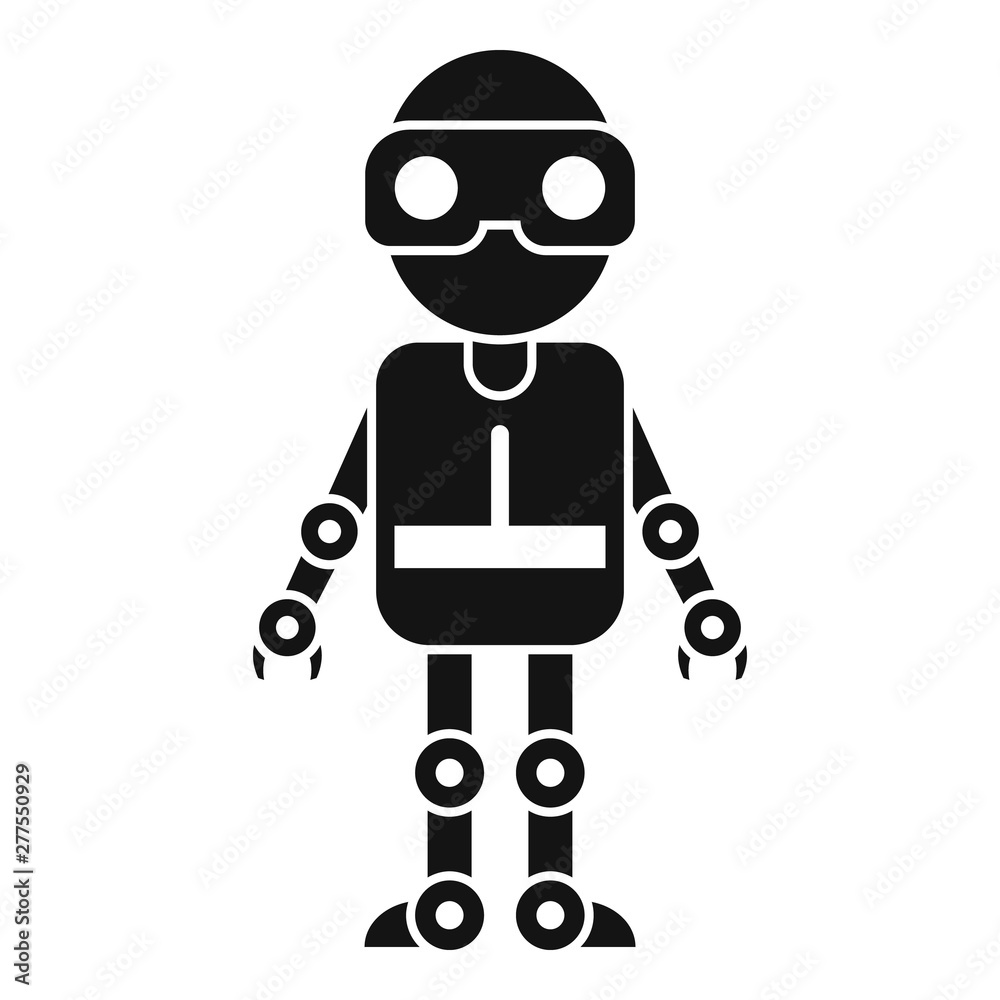Poster cyber robot icon. simple illustration of cyber robot vector icon for web design isolated on white ba