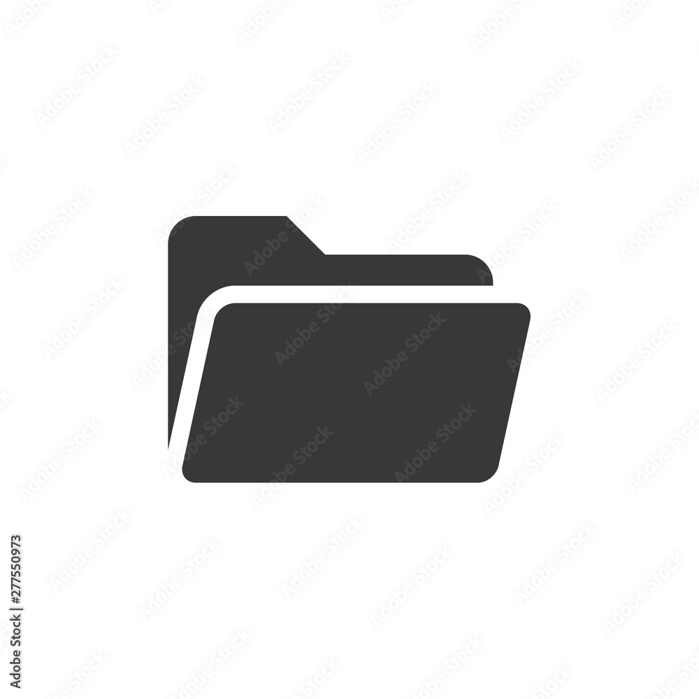 Poster Folder icon template black color editable. Folder symbol vector sign isolated on white background. Simple logo vector illustration for graphic and web design.