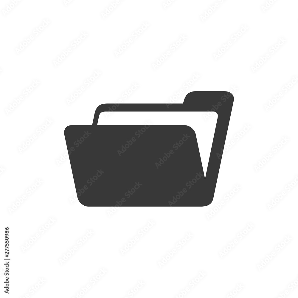 Aufkleber Folder icon template black color editable. Folder symbol vector sign isolated on white background. Simple logo vector illustration for graphic and web design.