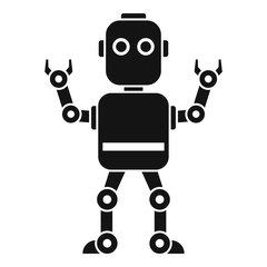 Intelligent robot icon. Simple illustration of intelligent robot vector icon for web design isolated on white background
