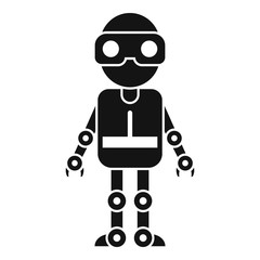 Cyber robot icon. Simple illustration of cyber robot vector icon for web design isolated on white background