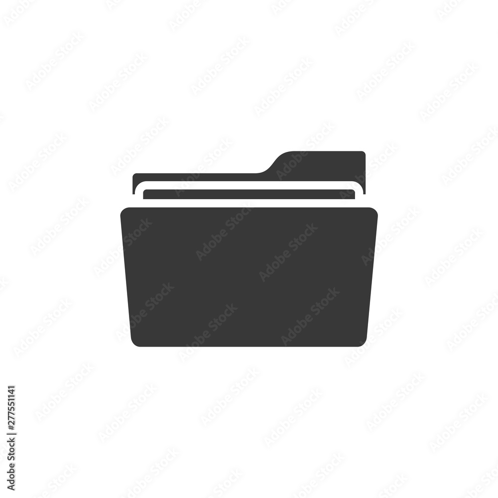 Aufkleber Folder icon template black color editable. Folder symbol vector sign isolated on white background. Simple logo vector illustration for graphic and web design.