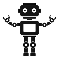 Fototapeta premium Machine humanoid icon. Simple illustration of machine humanoid vector icon for web design isolated on white background