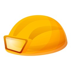 Coal industry helmet icon. Cartoon of coal industry helmet vector icon for web design isolated on white background