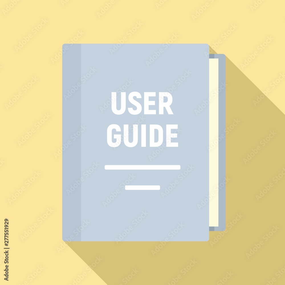 Poster user guide icon. flat illustration of user guide vector icon for web design