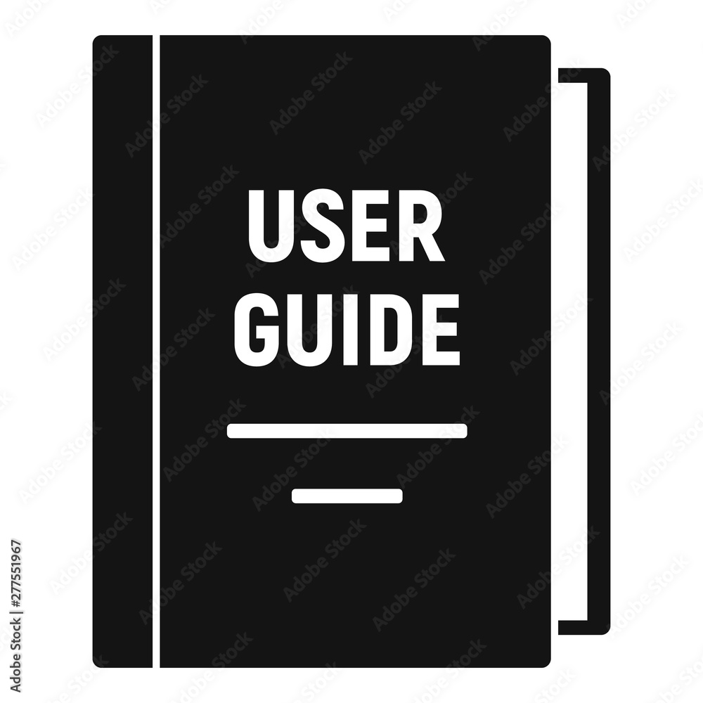 Poster user guide icon. simple illustration of user guide vector icon for web design isolated on white back