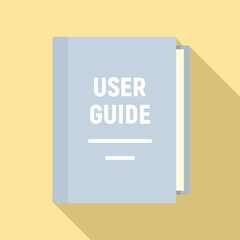 User guide icon. Flat illustration of user guide vector icon for web design