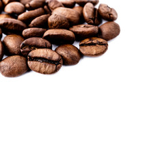 coffee beans isolated on white background