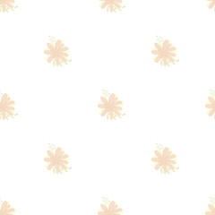 Pattern of bouquets of simple, clear, ordinary flowers in Victorian colors