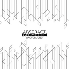 Abstract geometric black line background.