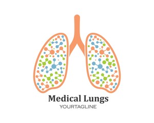 human lungs logo icon vector illustration design