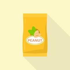 Peanut package icon. Flat illustration of peanut package vector icon for web design