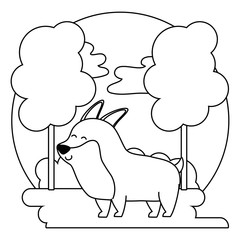 Dog cartoon design vector illustrator