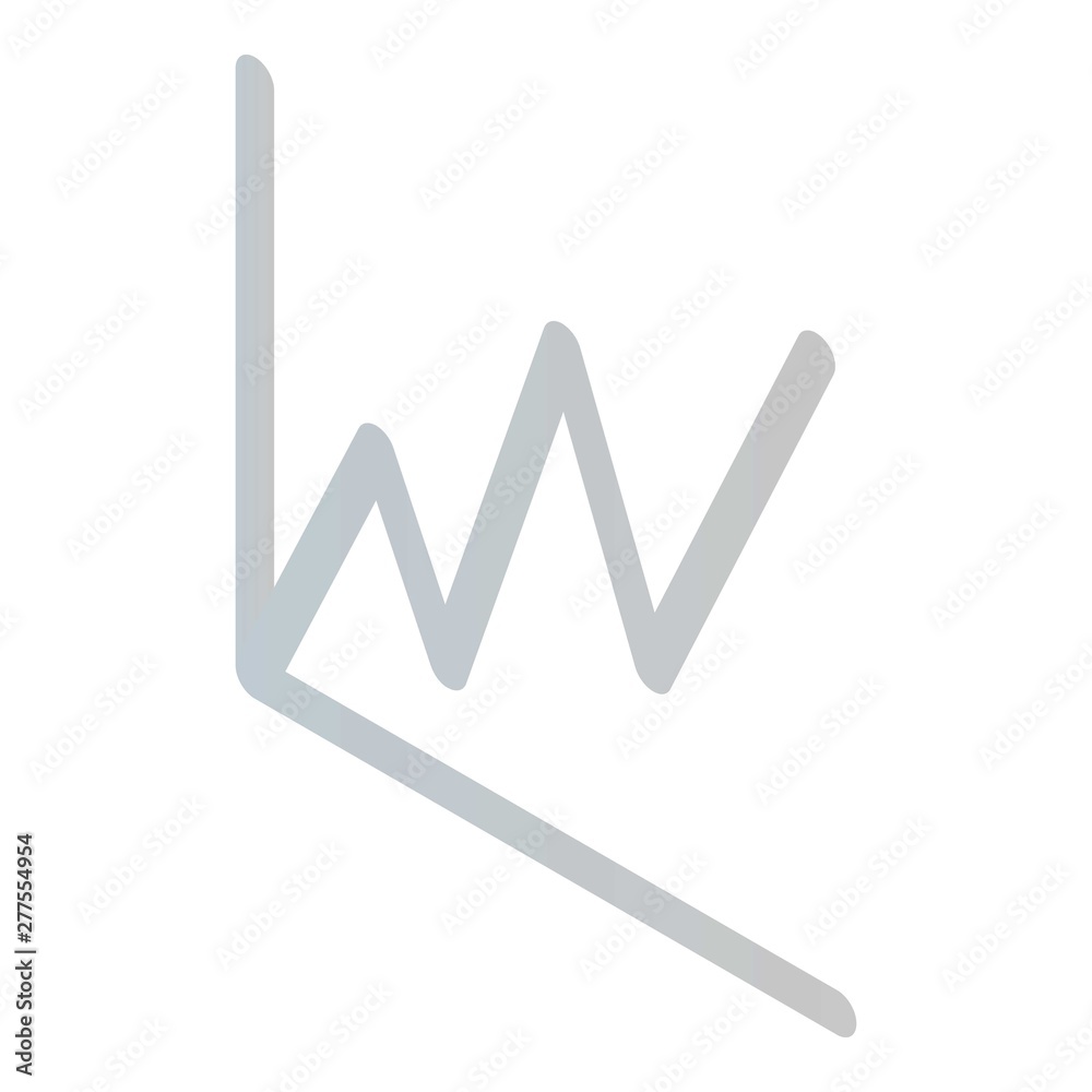 Poster graph chart icon. isometric of graph chart vector icon for web design isolated on white background