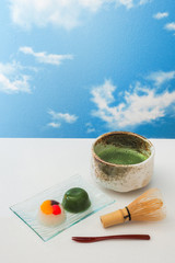 Obraz na płótnie Canvas 和菓子、夏。　Summer Japanese sweets (wagashi)
