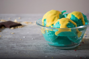 Ice cream cloud with vanilla