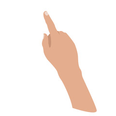 hand index finger pointing up, vector illustration