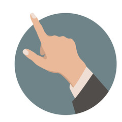 hand index finger pointing up, vector illustration