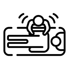 Body massage top view icon. Outline body massage top view vector icon for web design isolated on white background