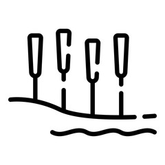 Needle massage icon. Outline needle massage vector icon for web design isolated on white background