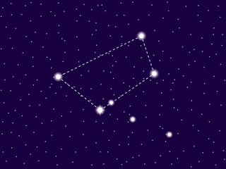 Obraz na płótnie Canvas Norma constellation. Starry night sky. Cluster of stars and galaxies. Deep space. Vector illustration