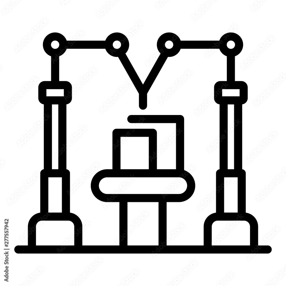 Poster modern assembly line icon. outline modern assembly line vector icon for web design isolated on white