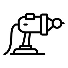 Assembly pistol icon. Outline assembly pistol vector icon for web design isolated on white background