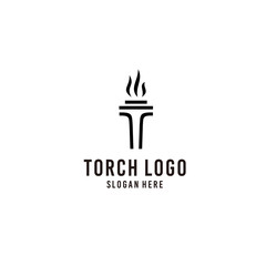 Vector Torch Logo Design Inspiration