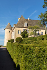 Fototapeta na wymiar Topiary in the gardens of the Jardins de Marqueyssac in the Dordogne region of France
