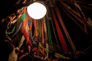 Giochi fotografici con una lampada a San Marcos Sierra, Cordoba, Argentina