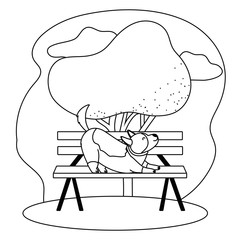 Dog cartoon design vector illustrator