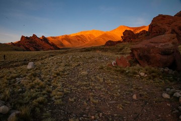 La meravigliosa albra vista dalla località di Tres Piedras, nella riserva nazionale di Famatina, La Rioja, Argentina