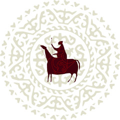 Horseman middle east abstraction
