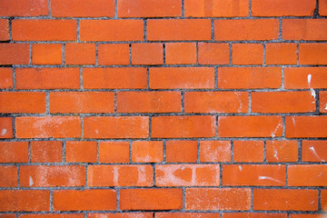 Obraz premium Orange brick wall surface background texture
