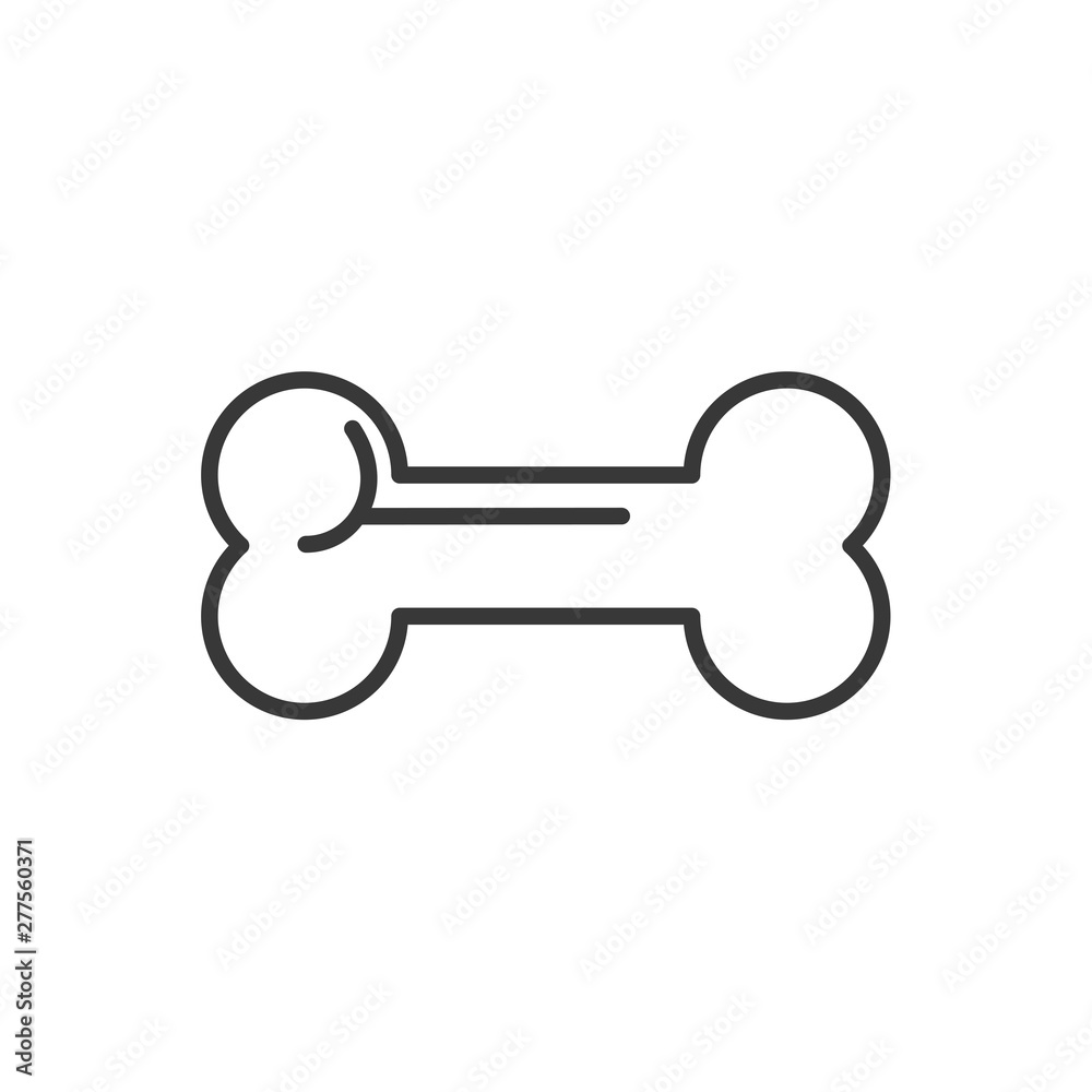 Poster dog bone icon template black color editable. dog bone symbol vector sign isolated on white backgroun