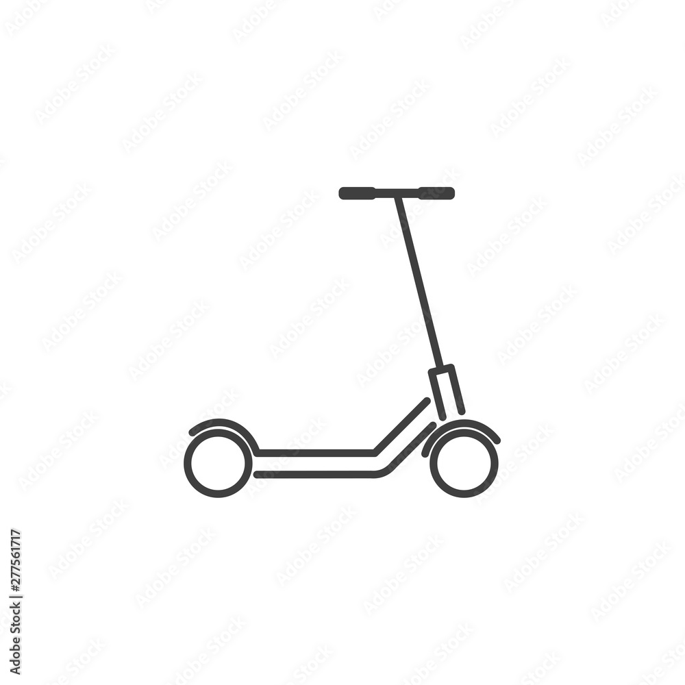 Poster scooter icon template black color editable. microphone symbol vector sign isolated on white backgrou