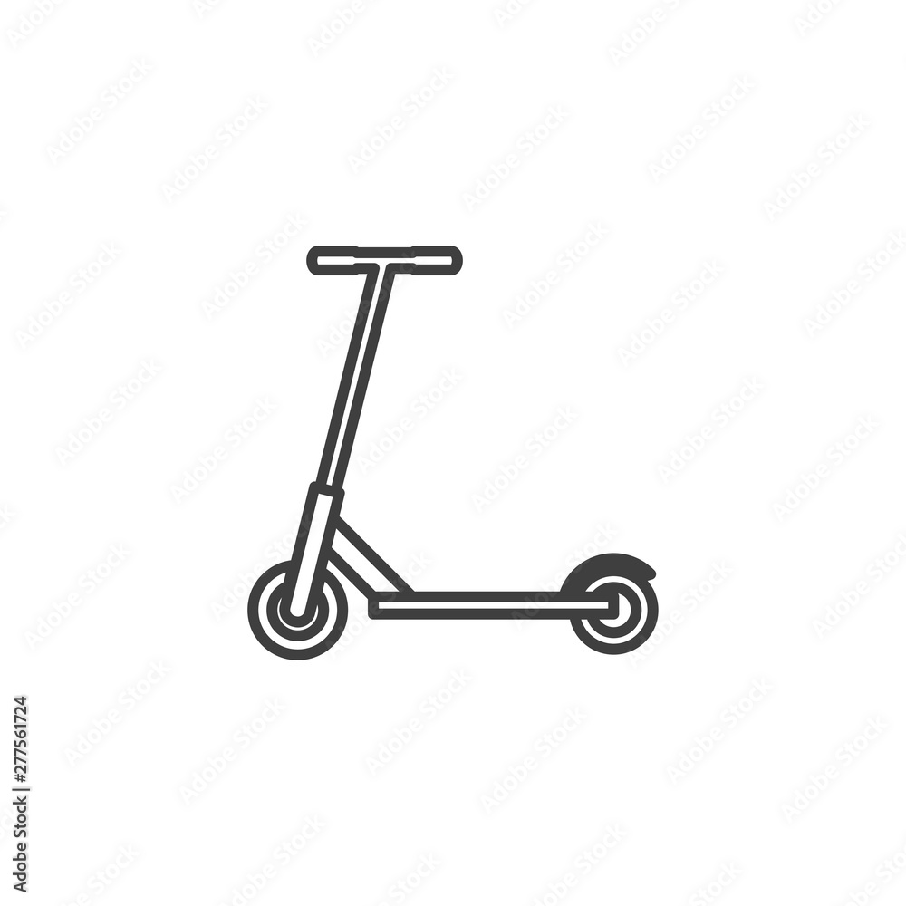 Poster scooter icon template black color editable. Microphone symbol vector sign isolated on white background. Simple logo vector illustration for graphic and web design.